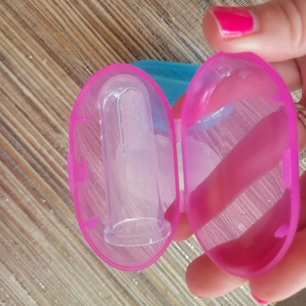 Baby Finger Silicone Toothbrush Set Of 3 With Cases